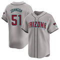Kooe A.Diamondbacks #51 Randy Johnson Player Gray Limited Away Stitched Jerseys