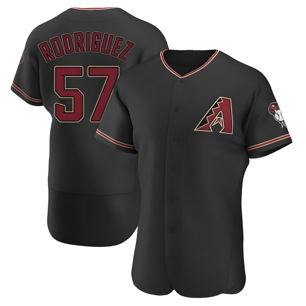 Kooe A.Diamondbacks #57 Eduardo Rodriguez Player Black Alternate Stitched Jersey