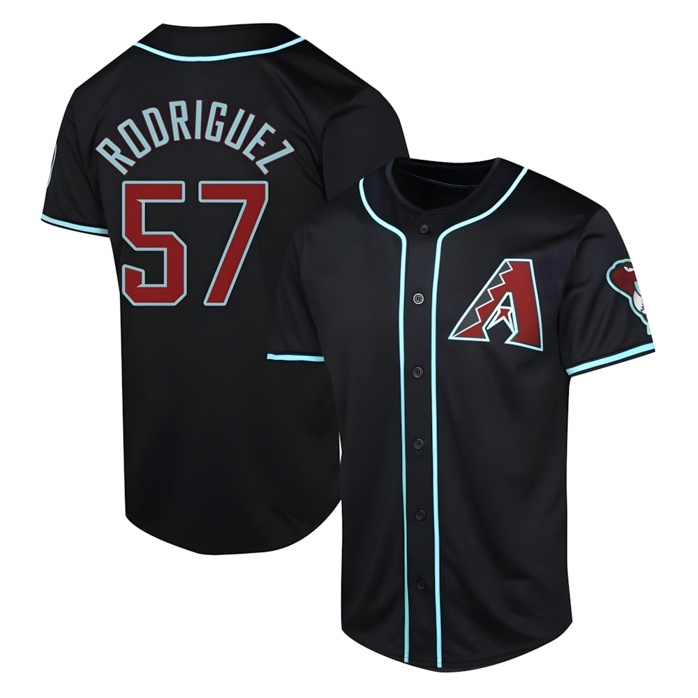 Kooe A.Diamondbacks #57 Eduardo Rodriguez Player Black Limited Alternate Stitched Jersey