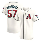 Kooe A.Diamondbacks #57 Eduardo Rodriguez Player Cream Elite Home Stitched Jersey