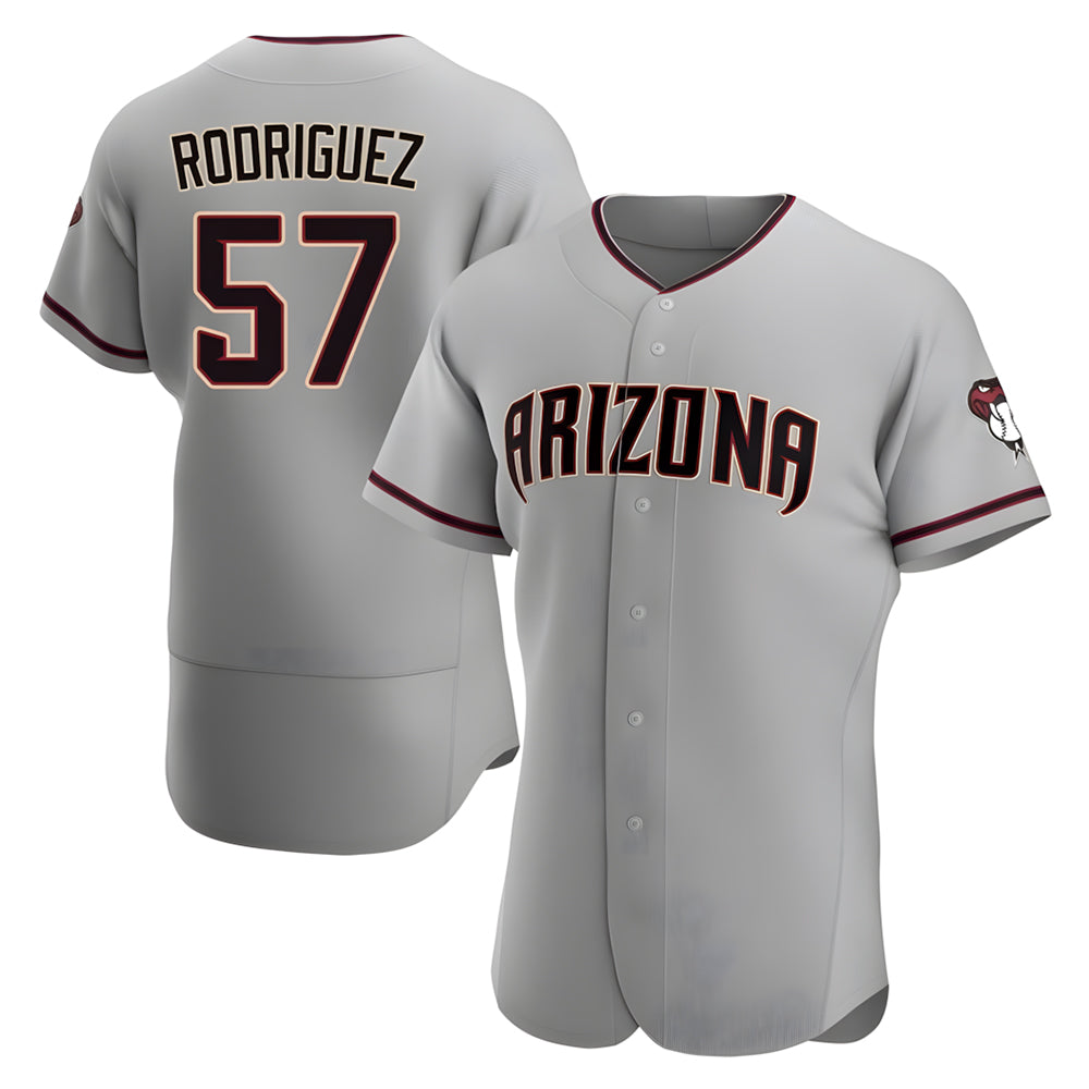Kooe A.Diamondbacks #57 Eduardo Rodriguez Player Gray Road Stitched Jersey