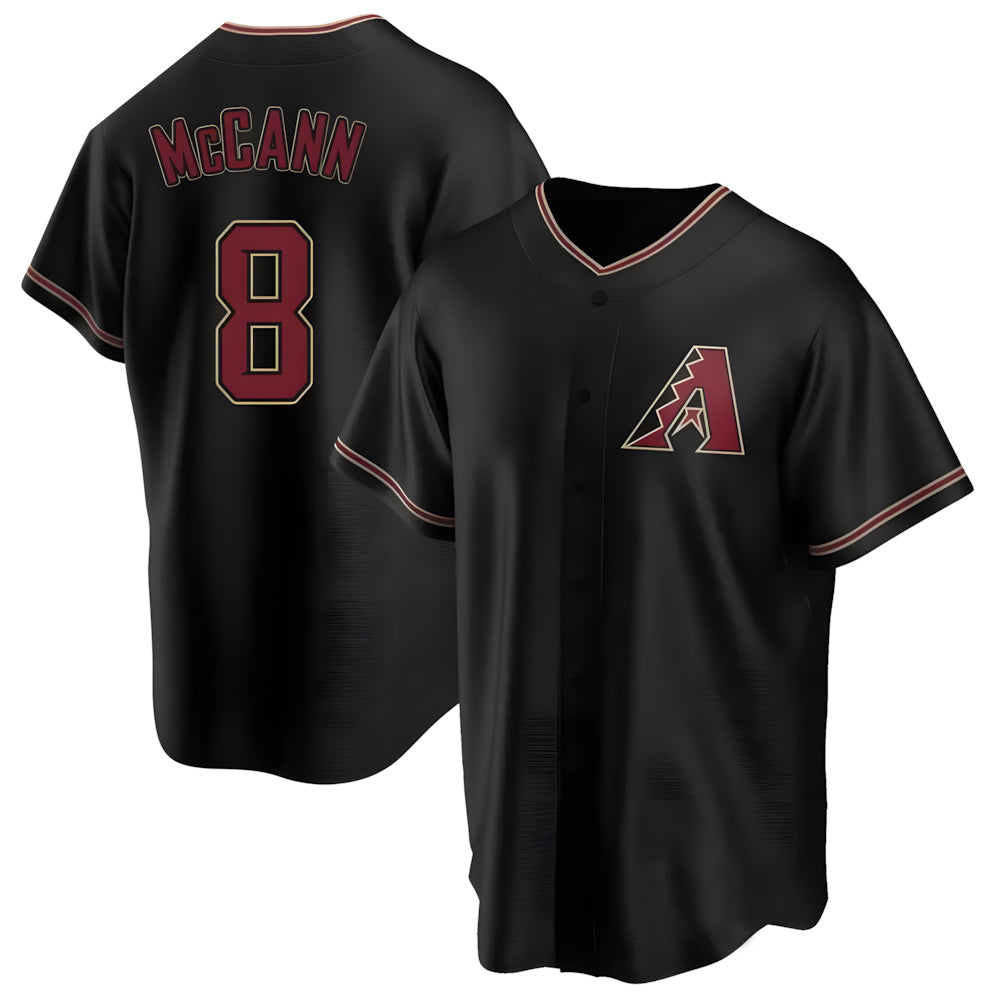 Kooe A.Diamondbacks #8 James McCann Player Black Replica Alternate Stitched Jersey