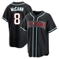 Kooe A.Diamondbacks #8 James McCann Player Black Replica Fashion Out Stitched Jersey