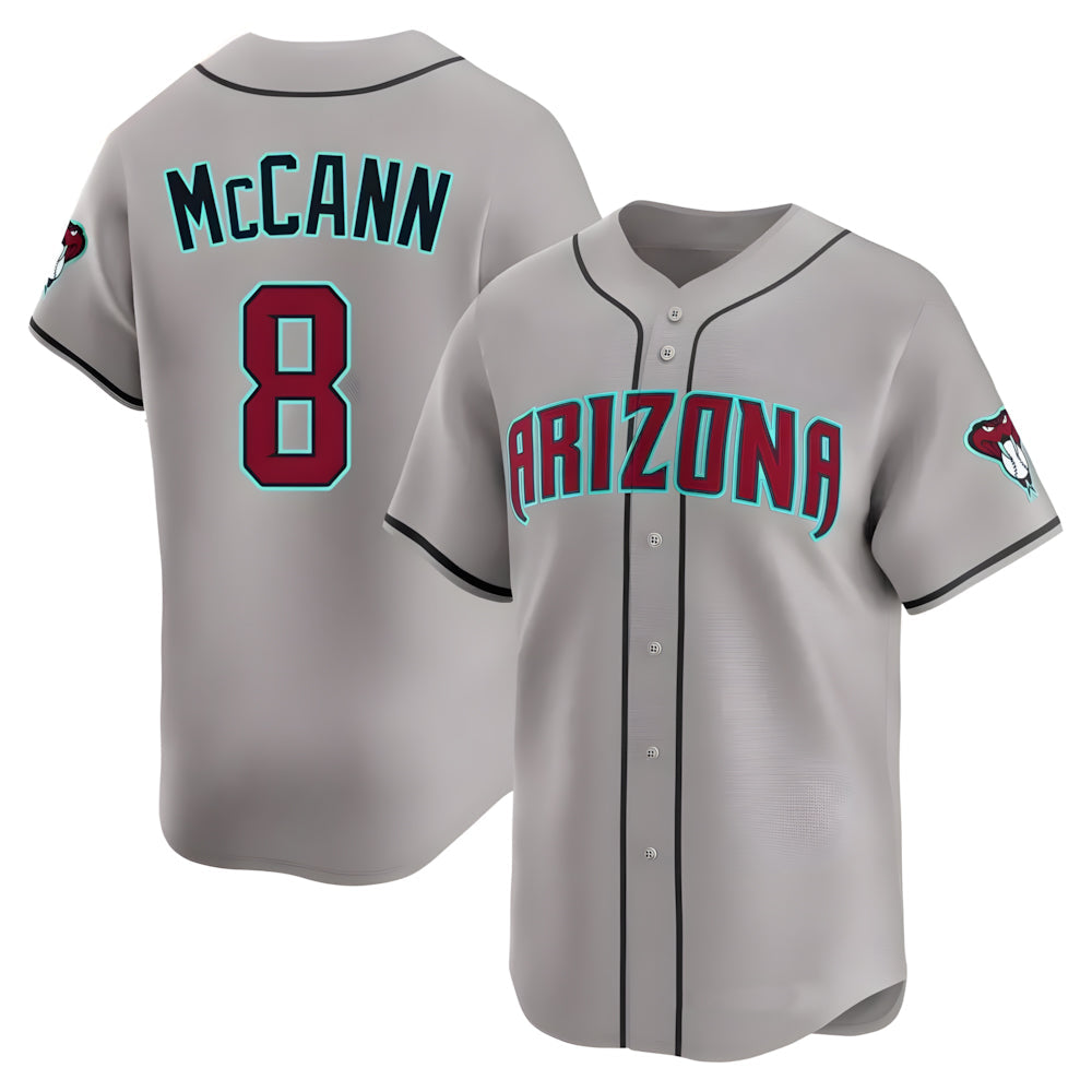 Kooe A.Diamondbacks #8 James McCann Player Gray Limited Alternate Stitched Jersey