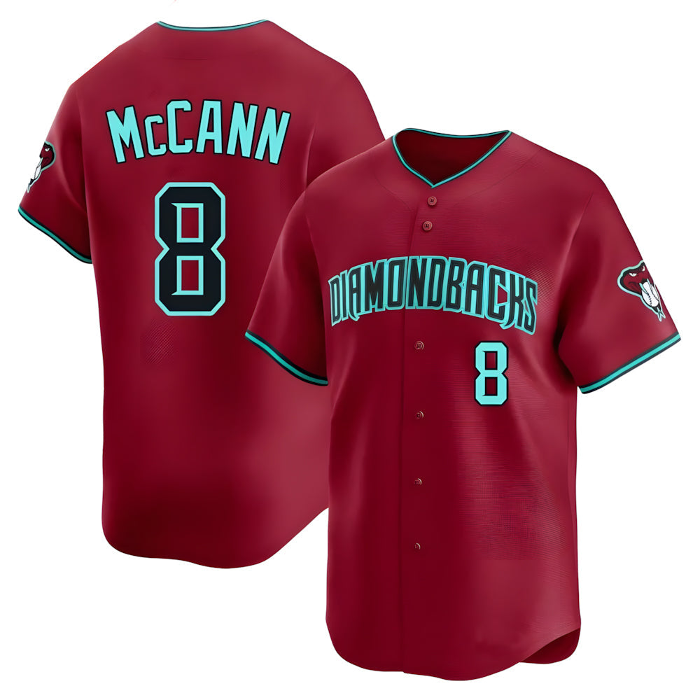 Kooe A.Diamondbacks #8 James McCann Player Red Limited Alternate Stitched Jersey