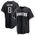 Kooe A.Diamondbacks #8 James McCann Player White Replica Black 2026 World Series Stitched Jersey
