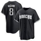 Kooe A.Diamondbacks #8 James McCann Player White Replica Black 2026 World Series Stitched Jersey