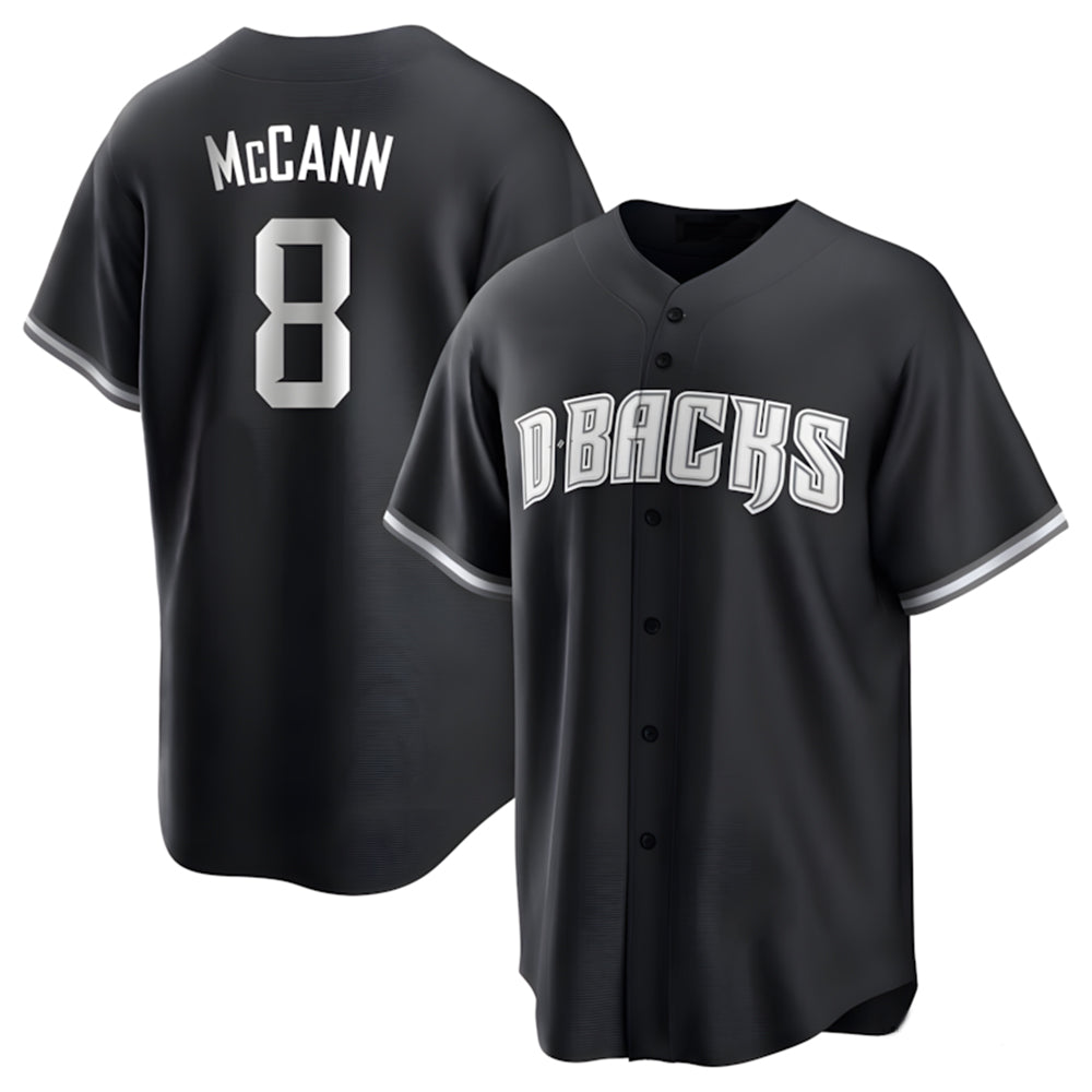 Kooe A.Diamondbacks #8 James McCann Player White Replica Black 2026 World Series Stitched Jersey