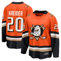 Kooe A.Ducks #20 Chris Kreider Orange Home Breakaway Jerseys
