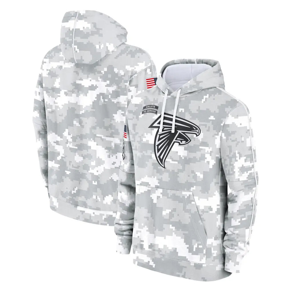 Kooe A.Falcons Arctic Camo Salute to Service Limited Hoodie Blank Player Stitched Jerseys