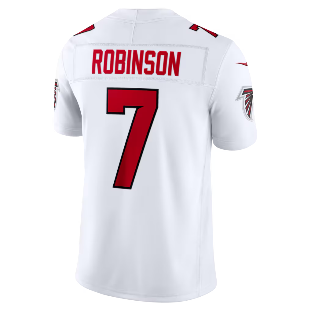 Kooe A.Falcons #7 Bijan Robinson White Vapor F.U.S.E. Stitched Limited Stadium Jerseys