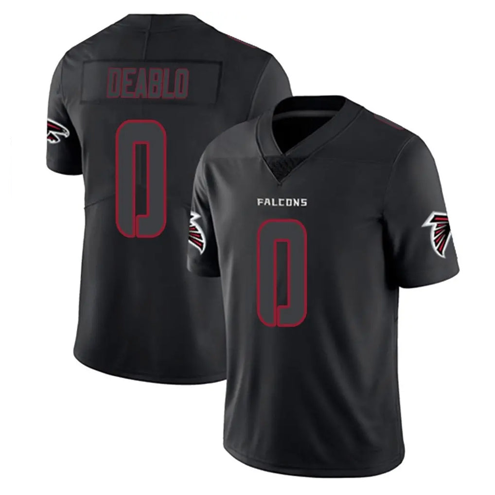 Kooe A.Falcons #0 Divine Deablo Player Black Impact Limited Game Stitched Jerseys