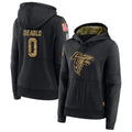 Kooe A.Falcons #0 Divine Deablo Player Black Salute to Service Hoodies Stitched Jerseys
