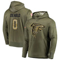 Kooe A.Falcons #0 Divine Deablo Player Olive Salute to Service Hoodies Stitched Jerseys