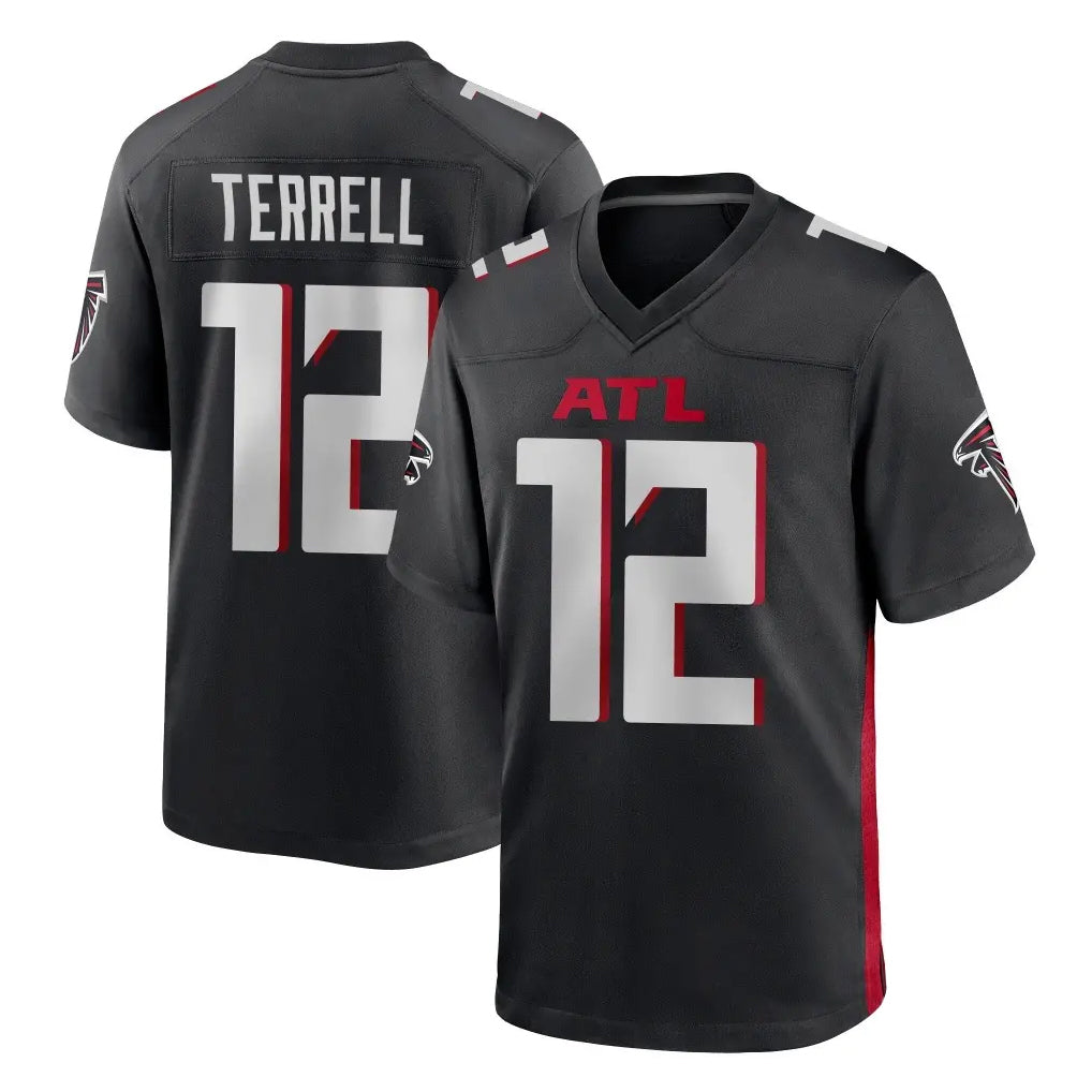 Kooe A.Falcons #12 Avieon Terrell Player Black Home Game Stitched Jerseys