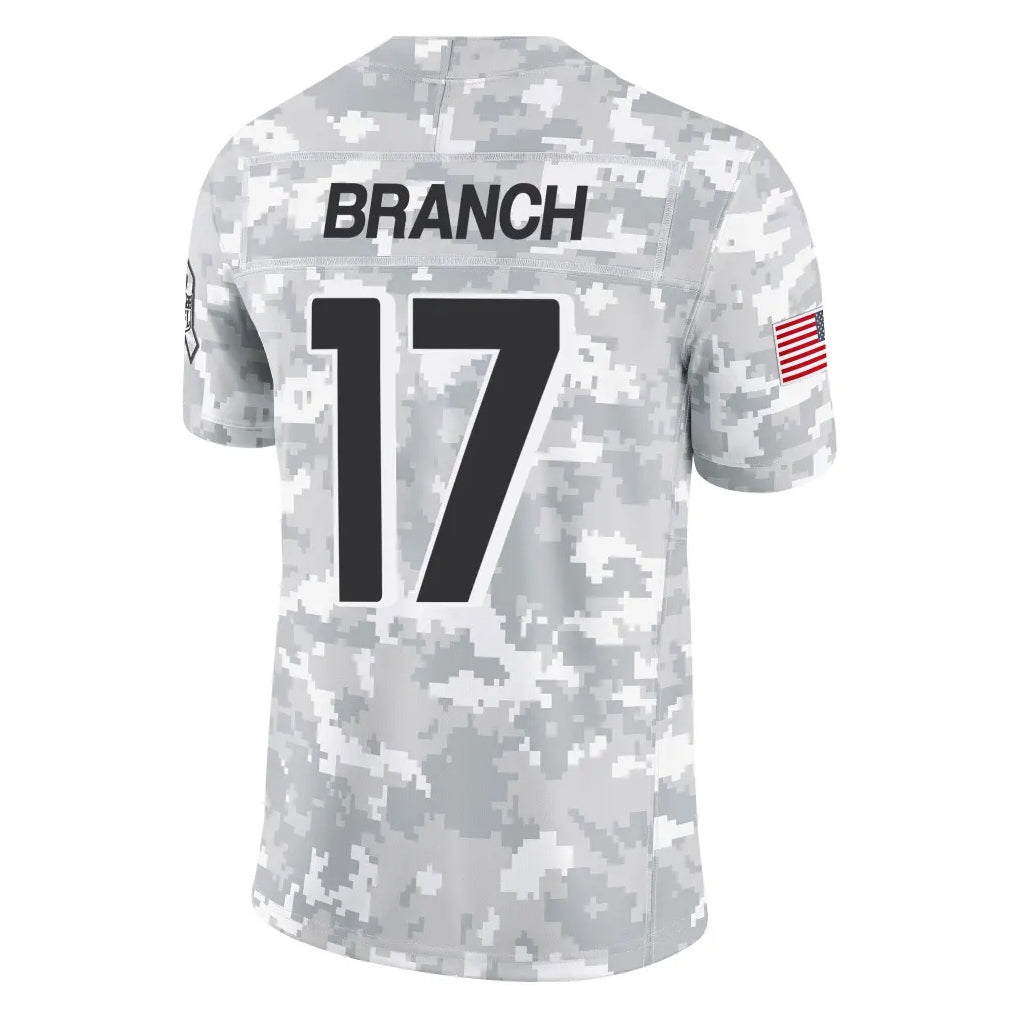 Kooe A.Falcons #17 Zachariah Branch Player Arctic Camo Salute to Service Limited Stitched Jerseys