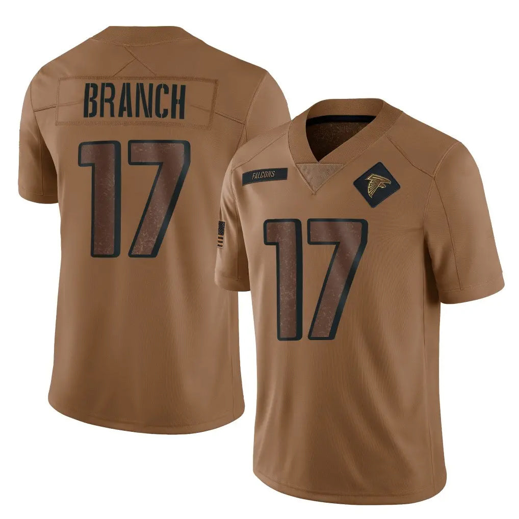 Kooe A.Falcons #17 Zachariah Branch Player Brown Salute To Service Limited Stitched Jerseys