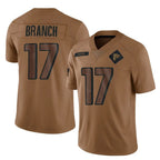Kooe A.Falcons #17 Zachariah Branch Player Brown Salute To Service Limited Stitched Jerseys