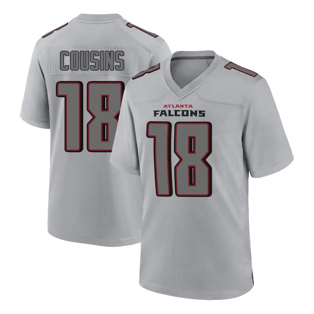 Kooe A.Falcons #18 Kirk Cousins Branch Player Gray Fashion Home Game Stitched Jerseys