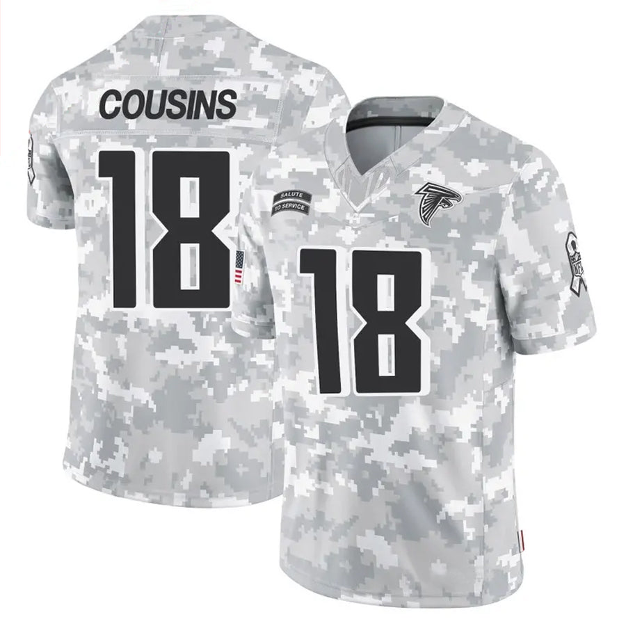 Kooe A.Falcons #18 Kirk Cousins Player Arctic Camo Salute to Service Limited Stitched Jerseys