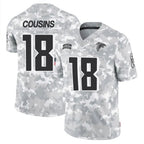 Kooe A.Falcons #18 Kirk Cousins Player Arctic Camo Salute to Service Limited Stitched Jerseys