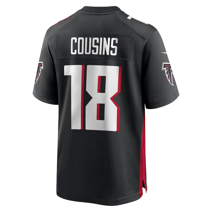 Kooe A.Falcons #18 Kirk Cousins Player Black Home Game Stitched Jerseys
