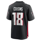 Kooe A.Falcons #18 Kirk Cousins Player Black Home Game Stitched Jerseys