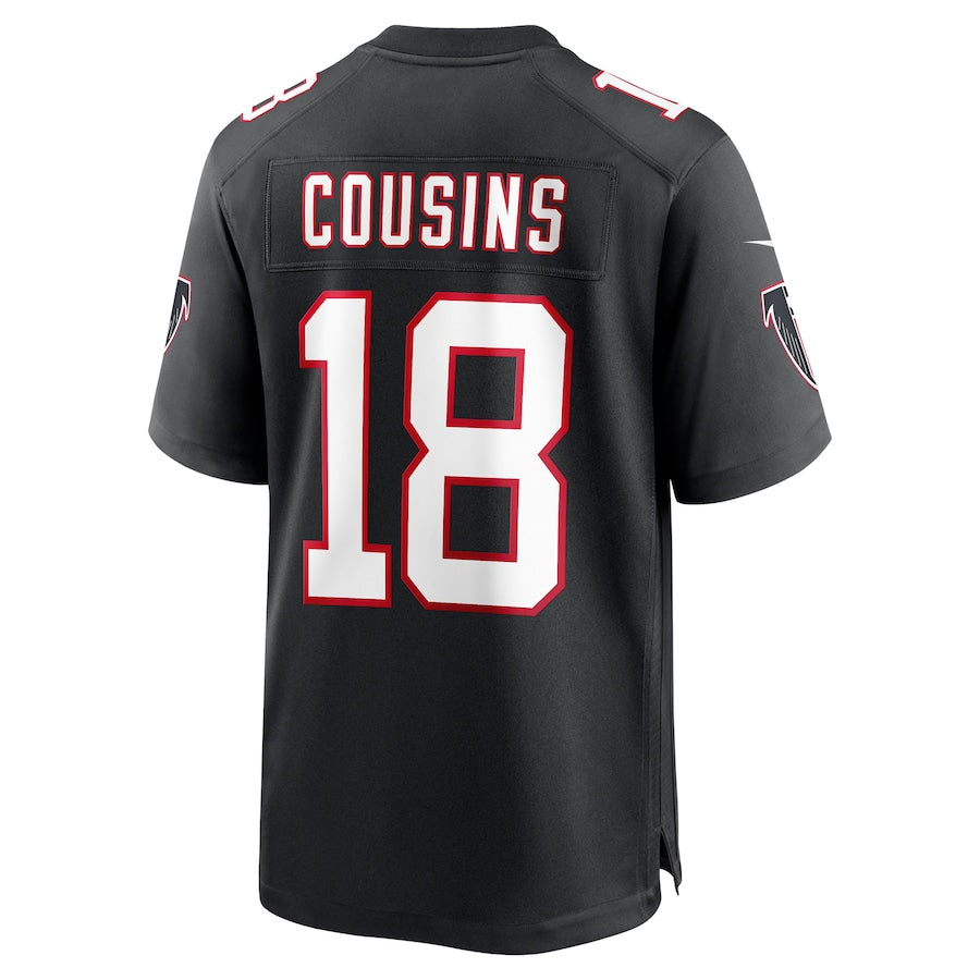 Kooe A.Falcons #18 Kirk Cousins Player Black Limited Home Game Stitched Jerseys