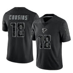 Kooe A.Falcons #18 Kirk Cousins Player Black RFLCTV Limited Stitched Jerseys