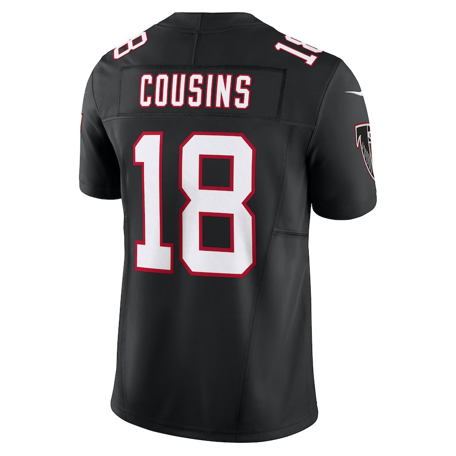 Kooe A.Falcons #18 Kirk Cousins Player Black Vapor F.U.S.E. Limited Home Game Stitched Jerseys