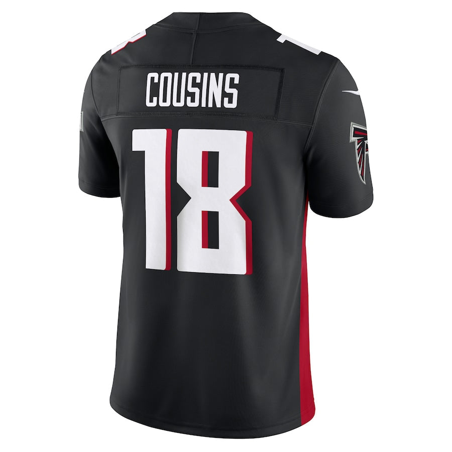 Kooe A.Falcons #18 Kirk Cousins Player Black Vapor F.U.S.E. Limited Stitched Jerseys