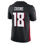 Kooe A.Falcons #18 Kirk Cousins Player Black Vapor F.U.S.E. Limited Stitched Jerseys