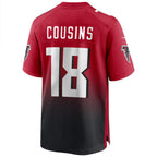 Kooe A.Falcons #18 Kirk Cousins Player Red Home Game Stitched Jerseys