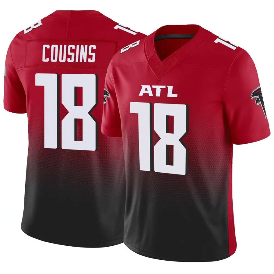 Kooe A.Falcons #18 Kirk Cousins Player Red Vapor F.U.S.E. Limited Stitched Jerseys