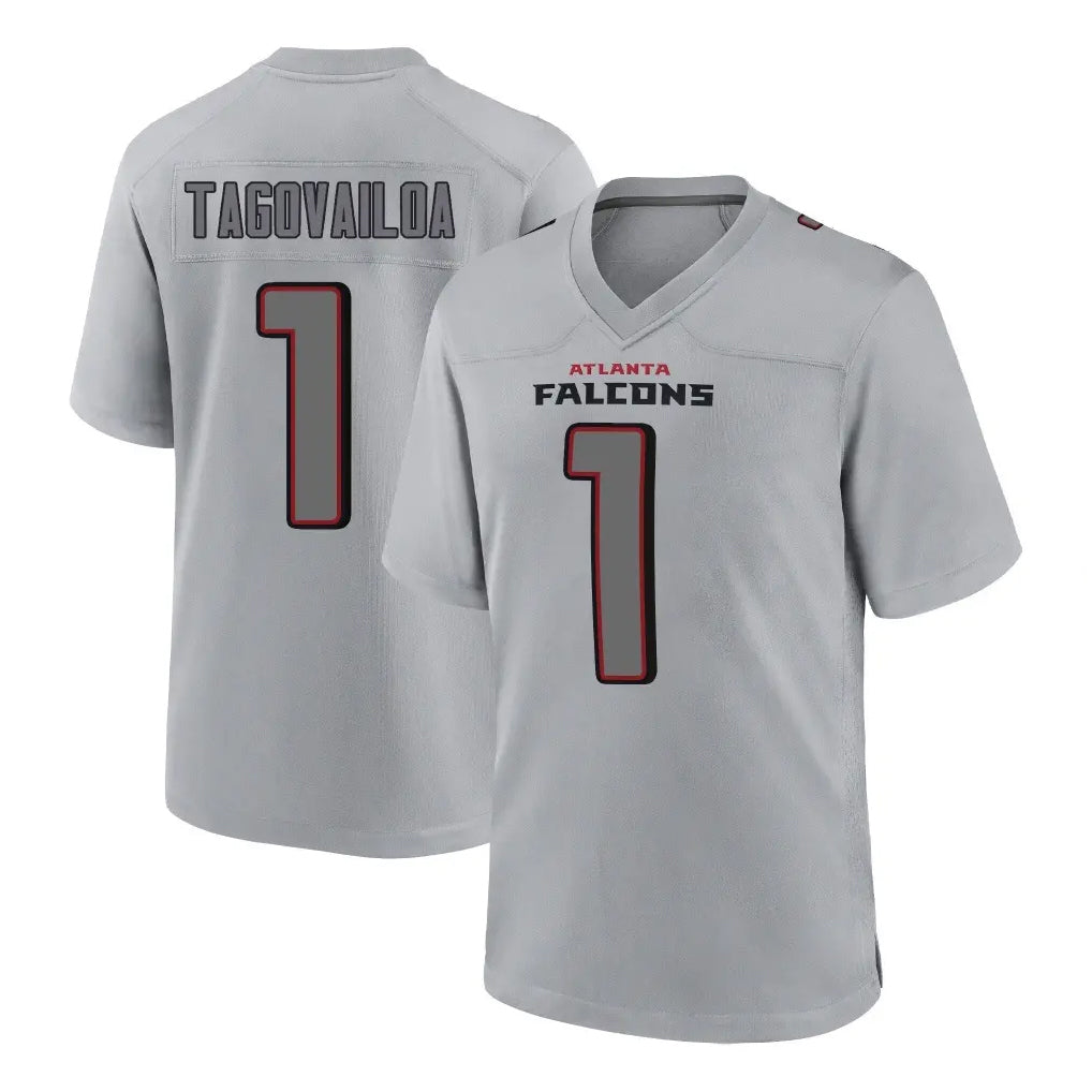 Kooe A.Falcons #1 Tua Tagovailoa Player Gray Fashion Home Game Stitched Jerseys
