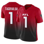 Kooe A.Falcons #1 Tua Tagovailoa Player Red Vapor F.U.S.E. Limited Home Game Stitched Jerseys