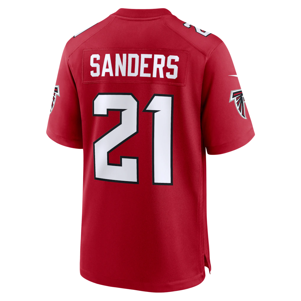 Kooe A.Falcons #21 Deion Sanders Red Retired Player Game Stitched Jerseys