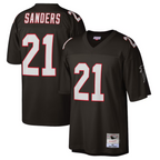 Kooe A.Falcons #21 Deion Sanders Mitchell & Ness Black 1992 Retired Player Replica Stitched Jerseys