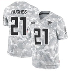 Kooe A.Falcons #21 Mike Hughes Player Arctic Camo Salute to Service Limited Stitched Jerseys