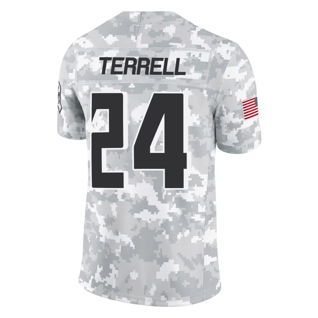 Kooe A.Falcons #24 A.J. Terrell Jr. Player Arctic Camo Salute to Service Limited Stitched Jerseys