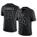 Kooe A.Falcons #24 A.J. Terrell Jr. Player Black RFLCTV Limited Stitched Jerseys