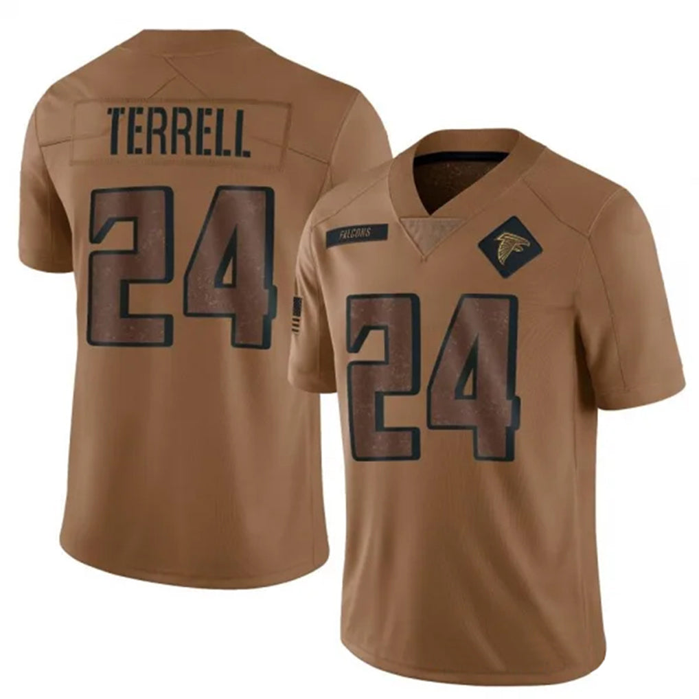 Kooe A.Falcons #24 A.J. Terrell Jr. Player Brown Salute To Service Limited Stitched Jerseys