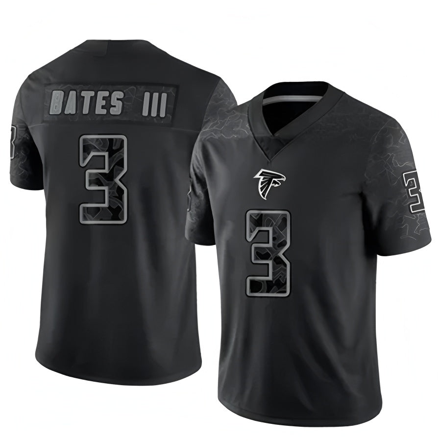 Kooe A.Falcons #3 Jessie Bates III Player Black RFLCTV Limited Stitched Jerseys