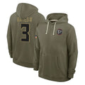 Kooe A.Falcons #3 Jessie Bates III Player Olive 2025 Salute to Service Hoodies Stitched Jerseys