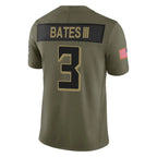 Kooe A.Falcons #3 Jessie Bates III Player Olive Salute To Service Limited Home Game Stitched Jerseys