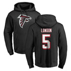 Kooe A.Falcons #5 Drake London Player Black Salute to Service Hoodies Stitched Jerseys