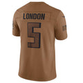 Kooe A.Falcons #5 Drake London Player Brown Salute To Service Limited Stitched Jerseys