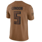 Kooe A.Falcons #5 Drake London Player Brown Salute To Service Limited Stitched Jerseys