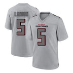 Kooe A.Falcons #5 Drake London Player Gray Fashion Home Game Stitched Jerseys