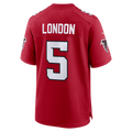 Kooe A.Falcons #5 Drake London Red Game Stitched Jerseys